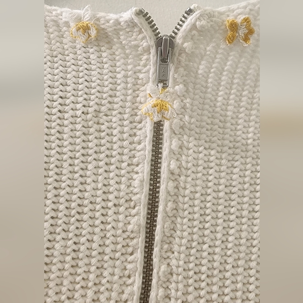 Anthropologie Field&Flower White and Yellow Floral Knit Top, Size Small, Cotton. - Picture 12 of 12